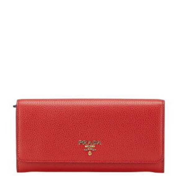 Prada long Wallet red leather - Picture 1 of 8